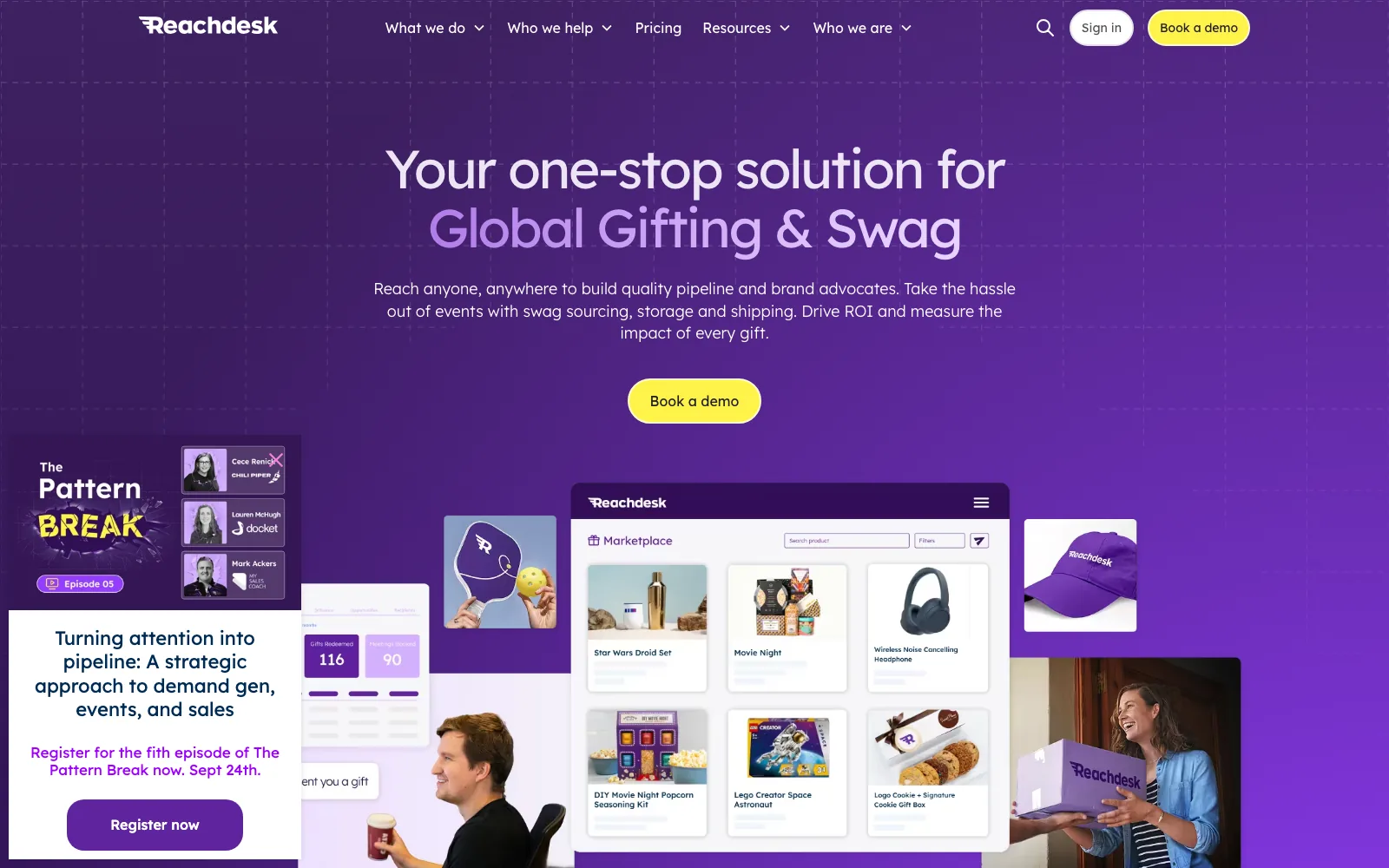 The reachdesk.com homepage after the rebuild